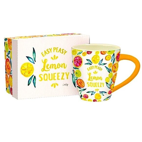 Lang Cat Coq Gift Mug with Reusable Gift Box Lemon Theme Floral Large 17 OZ - Picture 13 of 16